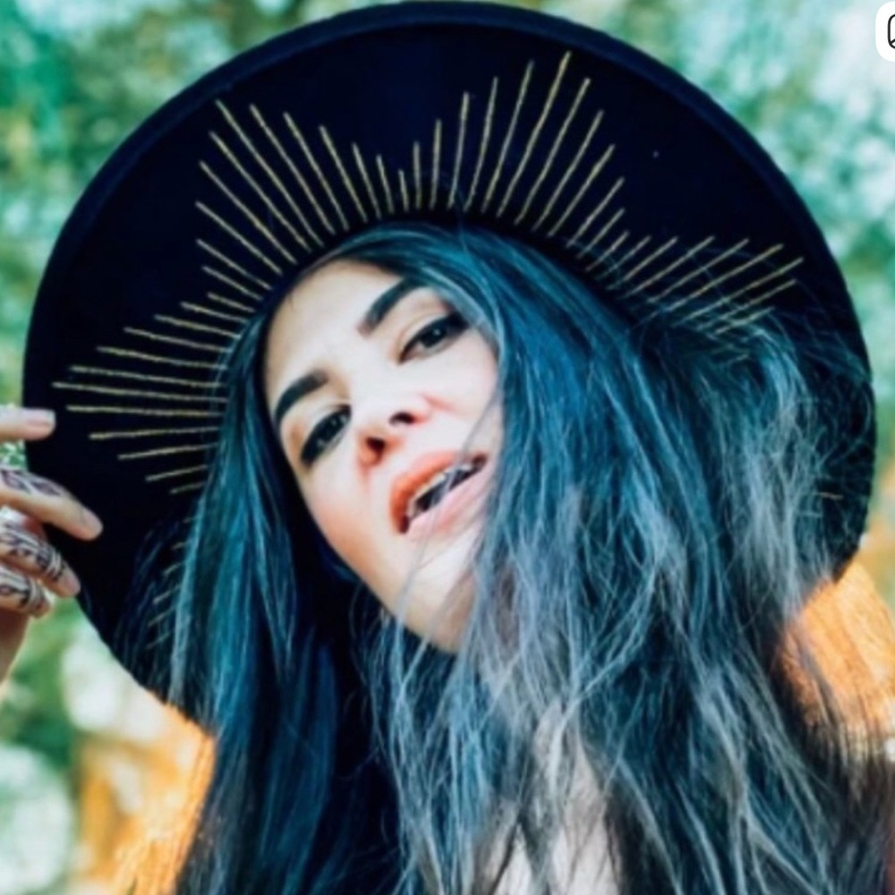 Luna Bloom hand painted hat